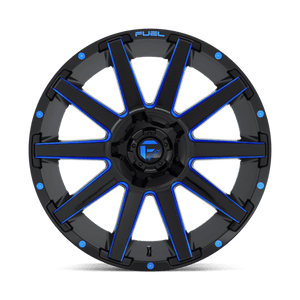 Fuel Offroad D644 CONTRA Gloss Black Blue Tinted Clear 22x12 -44 8x180mm 124.2mm - WheelWiz