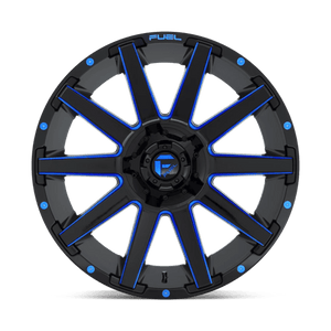 Fuel Offroad D644 CONTRA Gloss Black Blue Tinted Clear 20x10 -18 5x139.7|5x150mm 110.1mm - Wheelwiz