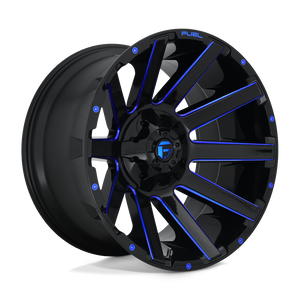 Fuel Offroad D644 CONTRA Gloss Black Blue Tinted Clear 22x12 -44 8x165.1mm 125.1mm - WheelWiz