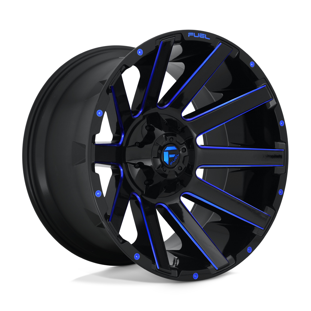 Fuel Offroad D644 CONTRA Gloss Black Blue Tinted Clear 22x12 -44 8x170mm 125.1mm - WheelWiz