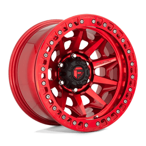 Fuel Offroad D113 COVERT BEADLOCK Candy Red 17x9 -15 6x139.7mm 106.1mm - Wheelwiz
