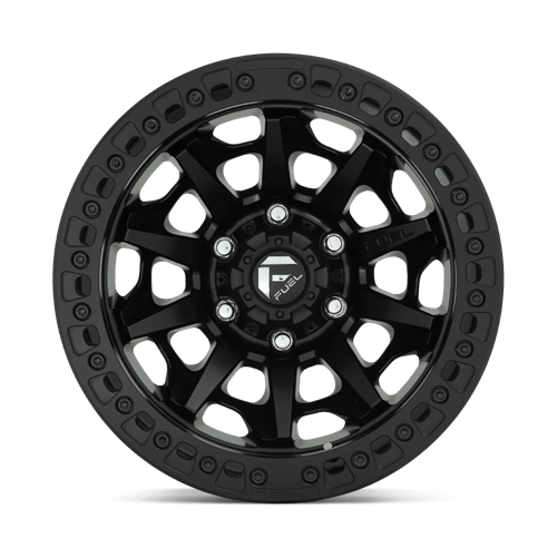 Fuel Offroad D114 COVERT BEADLOCK Matte Black 17x9 -15 5x127mm 71.5mm - Wheelwiz
