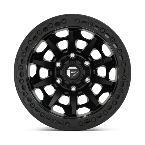 Fuel Offroad D114 COVERT BEADLOCK Matte Black 17x9 -15 5x127mm 71.5mm - Wheelwiz