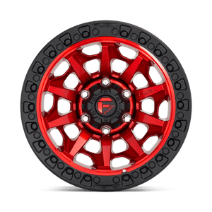 Fuel Offroad D695 COVERT Candy Red Black Bead Ring 17x9 -12 6x135mm 87.1mm - Wheelwiz