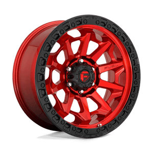 Fuel Offroad D695 COVERT Candy Red Black Bead Ring 16x8 +01 5x139.7mm 108mm - WheelWiz