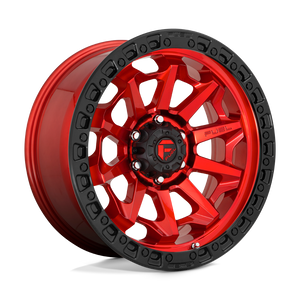 Fuel Offroad D695 COVERT Candy Red Black Bead Ring 16x8 +01 5x139.7mm 108mm - WheelWiz