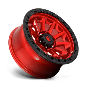 Fuel Offroad D695 COVERT Candy Red Black Bead Ring 16x8 +01 5x139.7mm 108mm - WheelWiz