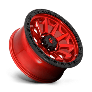 Fuel Offroad D695 COVERT Candy Red Black Bead Ring 17x9 -12 5x127mm 71.5mm - Wheelwiz