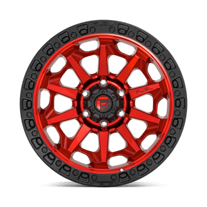 Fuel Offroad D695 COVERT Candy Red Black Bead Ring 16x8 +01 5x139.7mm 108mm - WheelWiz