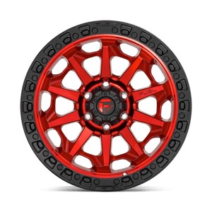 Fuel Offroad D695 COVERT Candy Red Black Bead Ring 20x9 +20 8x180mm 124.2mm - Wheelwiz