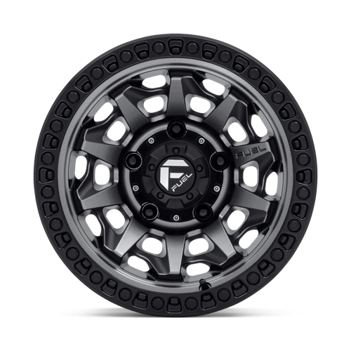 Fuel Offroad D716 COVERT Matte Gunmetal Black Bead Ring 15x8 -12 5x139.7mm 108mm - Wheelwiz