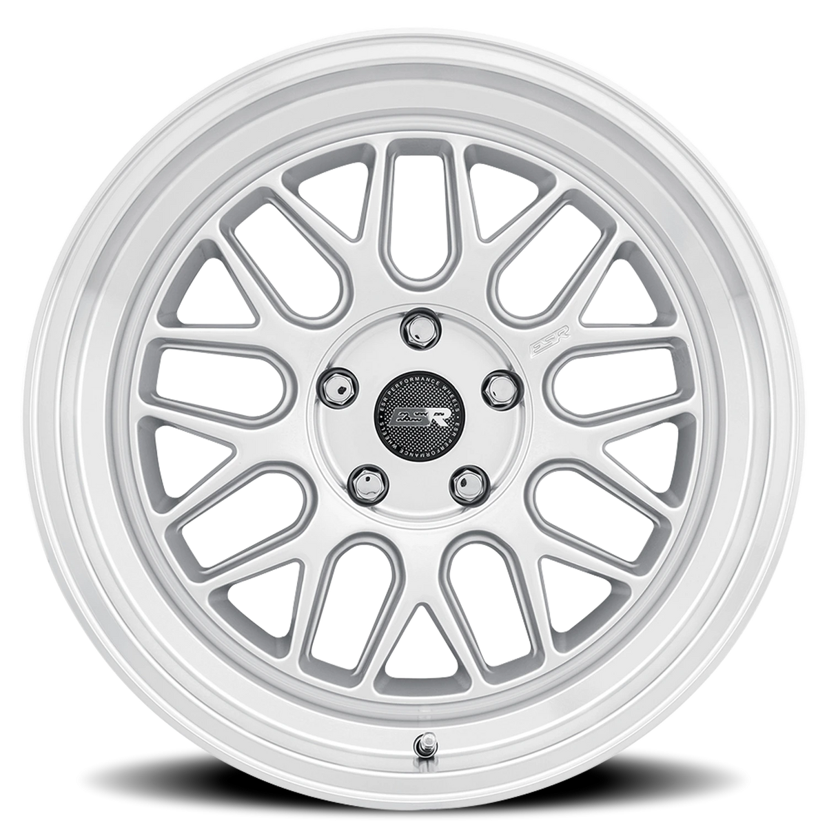ESR Wheels CR Series CR1 Hyper Silver W/ Machined Lip 18x10.5 +30 5x115mm 72.6mm