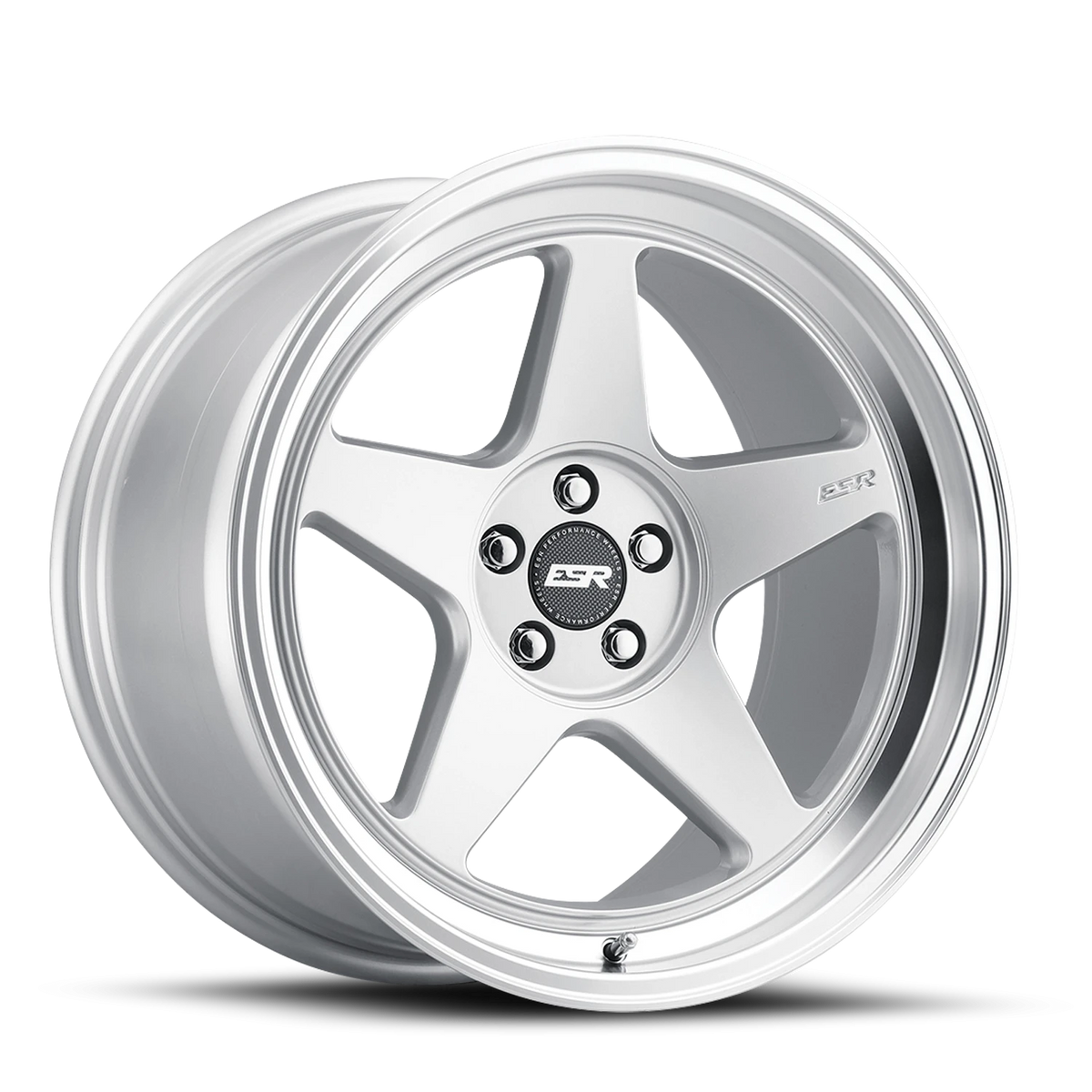 ESR Wheels CR Series CR5 Hyper Silver W/ Machined Lip 18x8.5 +30 5x100mm 72.6mm