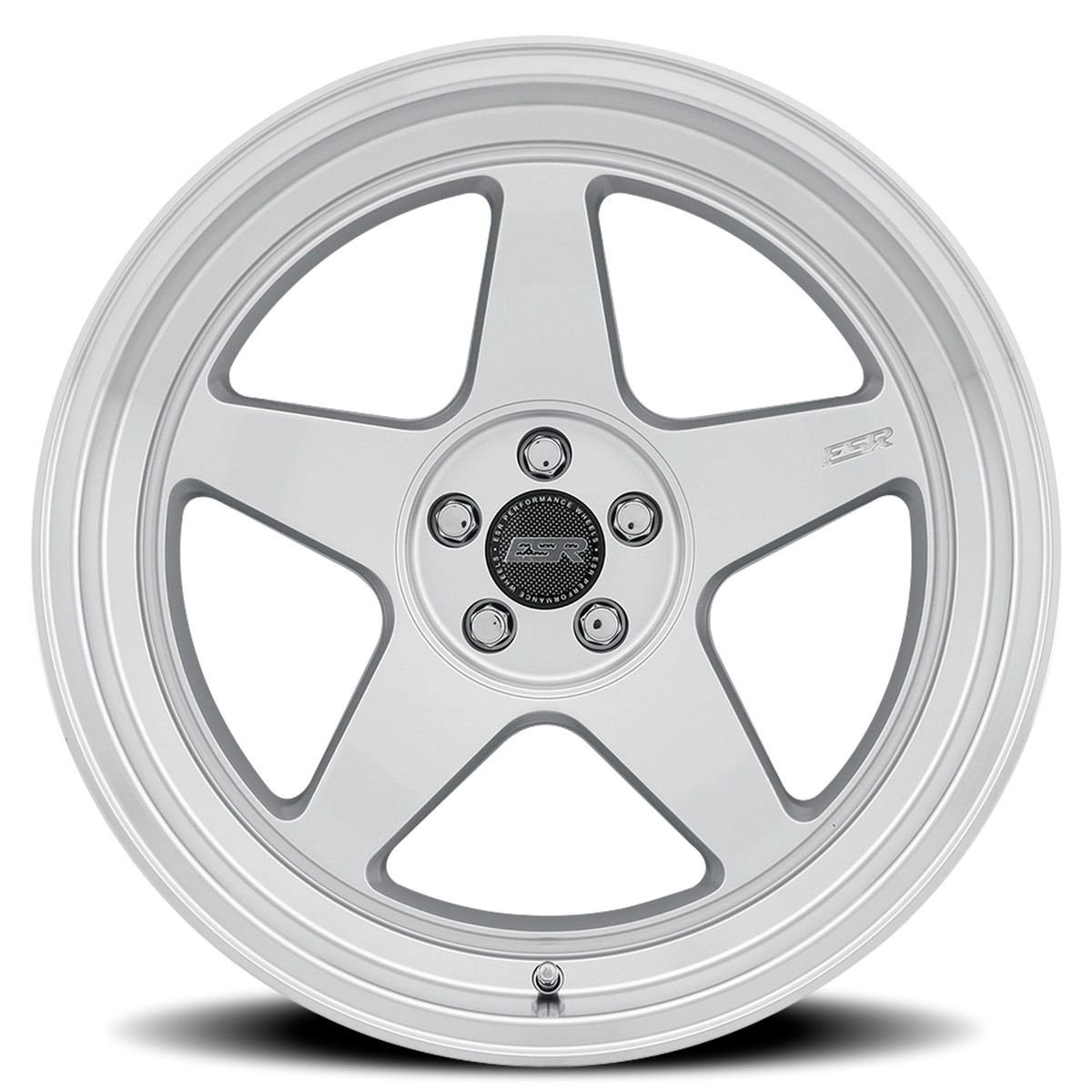 ESR Wheels CR Series CR5 Hyper Silver W/ Machined Lip 18x8.5 +30 5x110mm 72.6mm