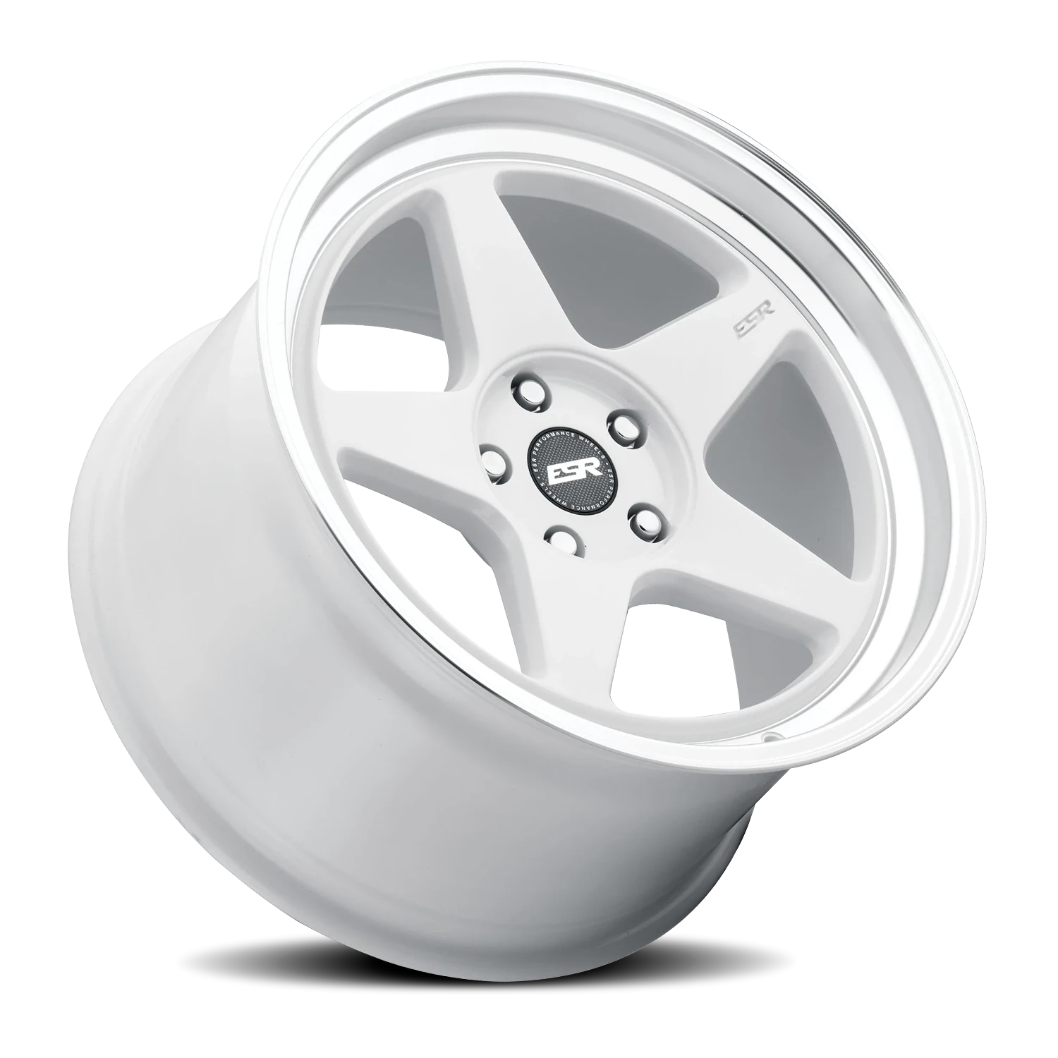 ESR Wheels CR Series CR5 Gloss White 18x8.5 +30 5x114.3mm 72.6mm