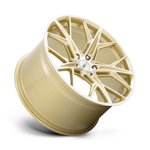 Cray HAMMERHEAD Gloss Gold W/ Mirror Cut Face 22x12 +52 5x120mm 67.1mm - Wheelwiz
