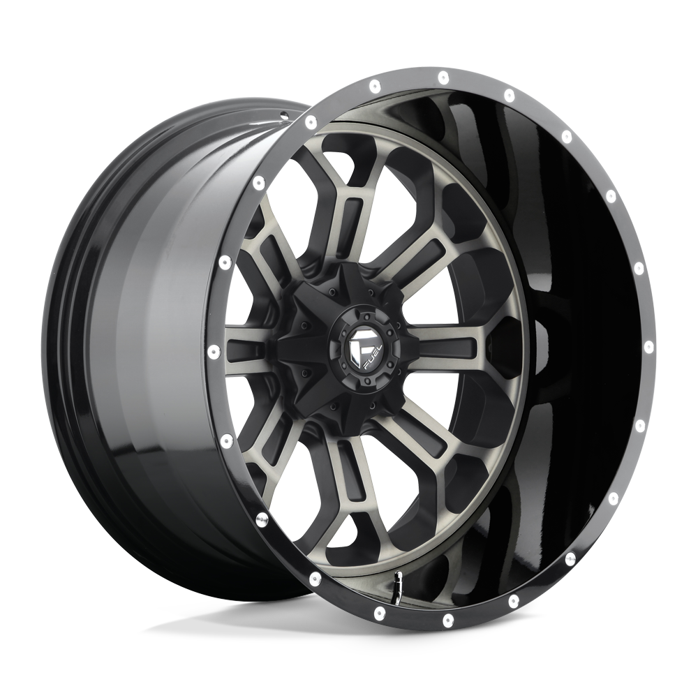 Fuel Offroad D561 CRUSH Gloss Machined Double Dark Tint 22x12 -44 8x165.1mm 125.1mm - WheelWiz