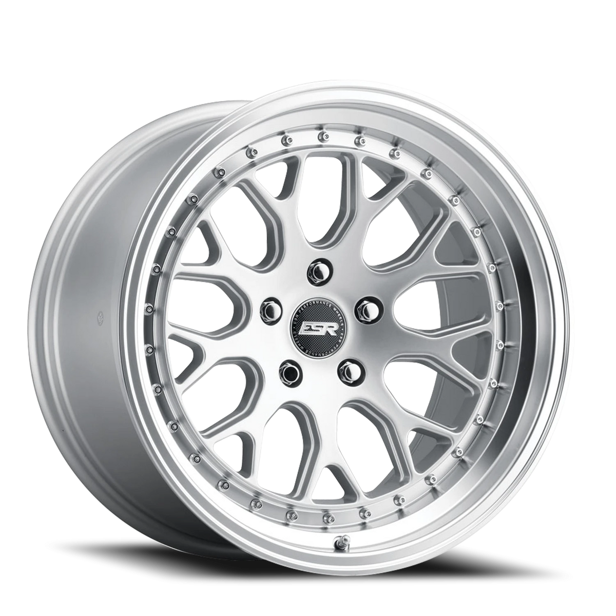 ESR Wheels CS Series CS01 Hyper Silver W/ Machined Lip 18x9.5 +22 5x112mm 0mm - Wheelwiz