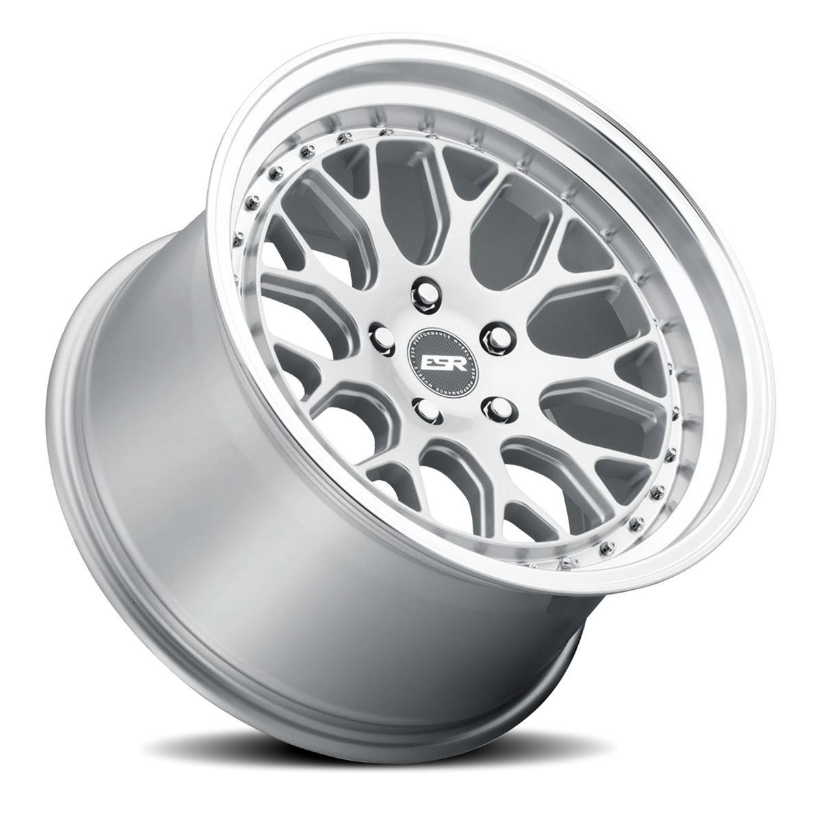 ESR Wheels CS Series CS01 Hyper Silver W/ Machined Lip 18x8.5 +30 5x100mm 73.1mm - Wheelwiz