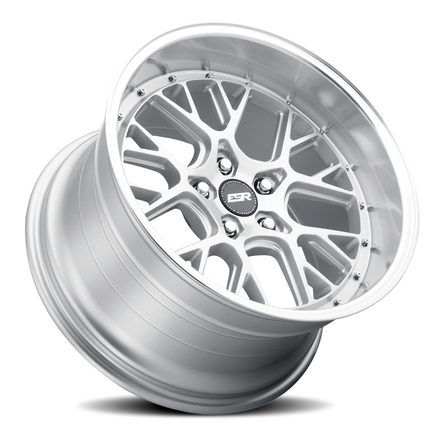 ESR Wheels CS11 Hyper Silver/machine Lip 18x10.5 +15 5x114.3mm 72.6mm - Wheelwiz