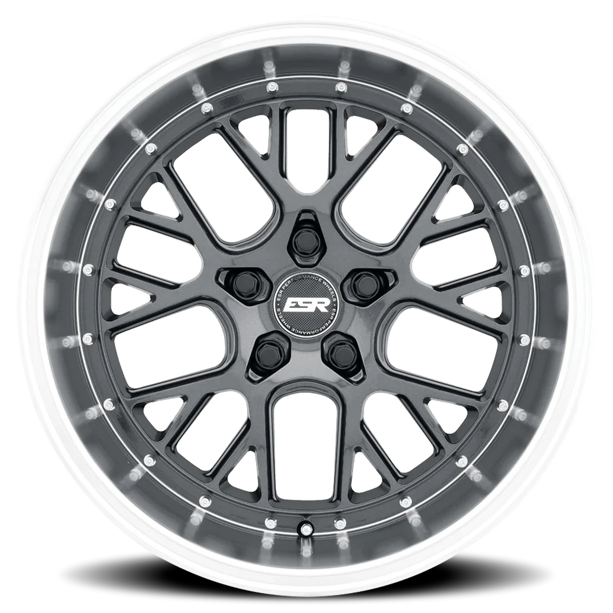 ESR Wheels CS11 Gloss Graphite Machine Lip 19x9.5 +22 5x120mm 72.6mm - Wheelwiz