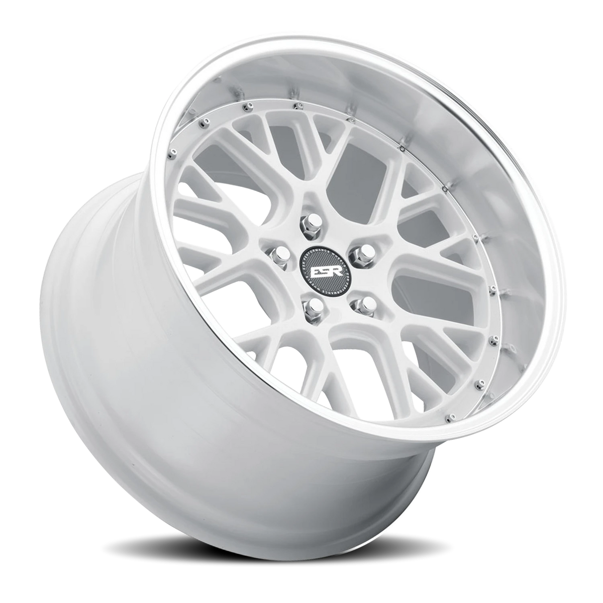 ESR Wheels CS Series CS11 Gloss White W/ Machined Lip 18x9.5 +22 5x112mm 73.1mm - Wheelwiz
