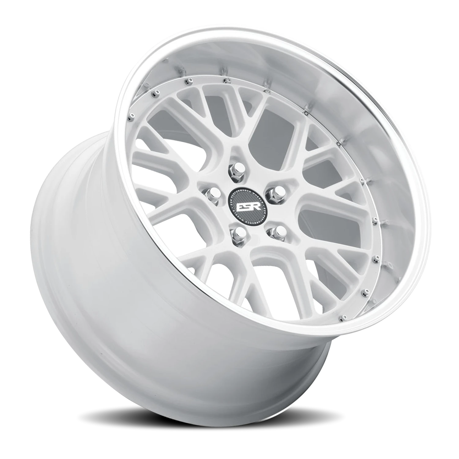 ESR Wheels CS Series CS11 Gloss White W/ Machined Lip 18x8.5 +30 5x120mm 72.56mm - Wheelwiz