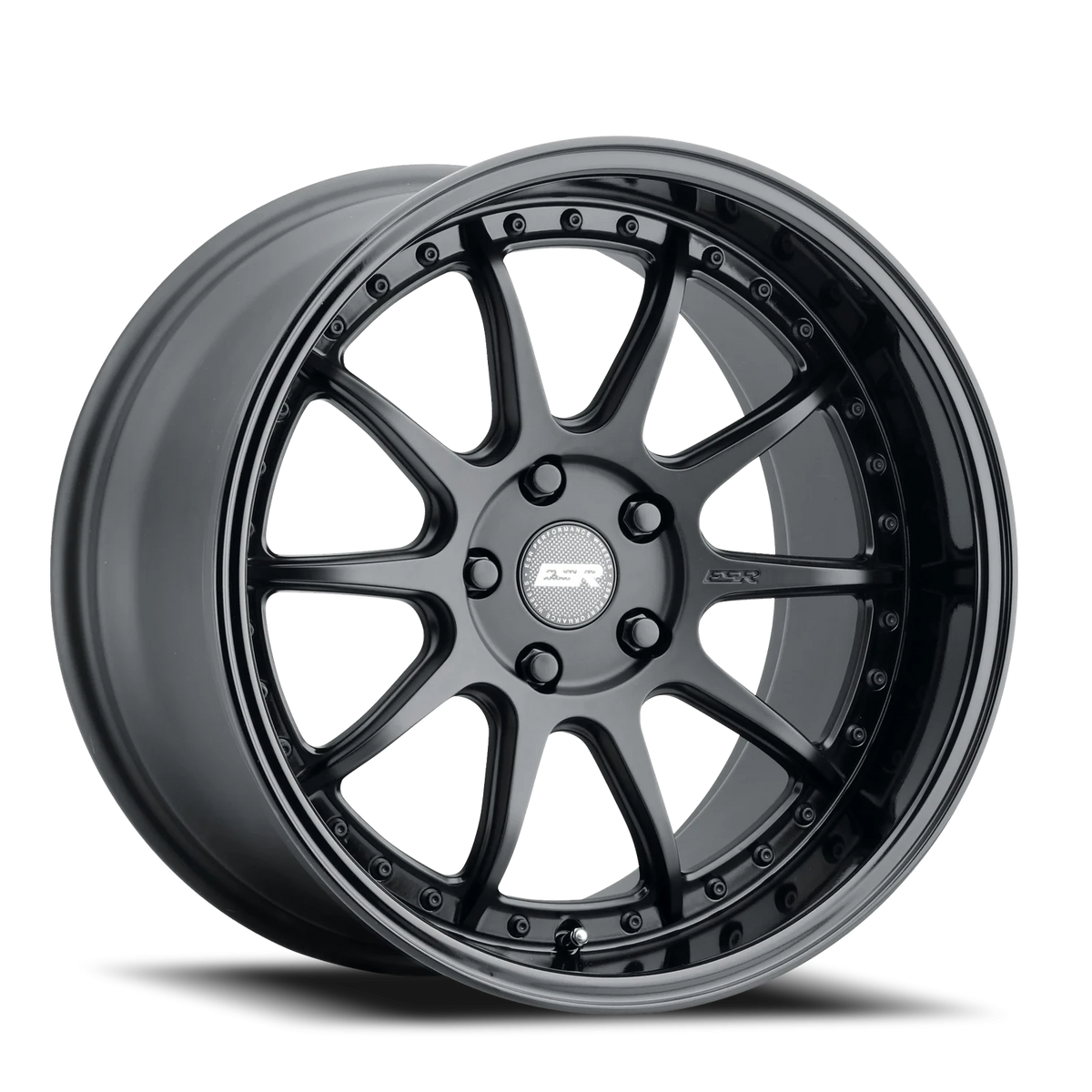 ESR Wheels CS12 Matte Black Gloss Black Lip 18x9.5 +22 5x114.3mm 72.6mm - Wheelwiz