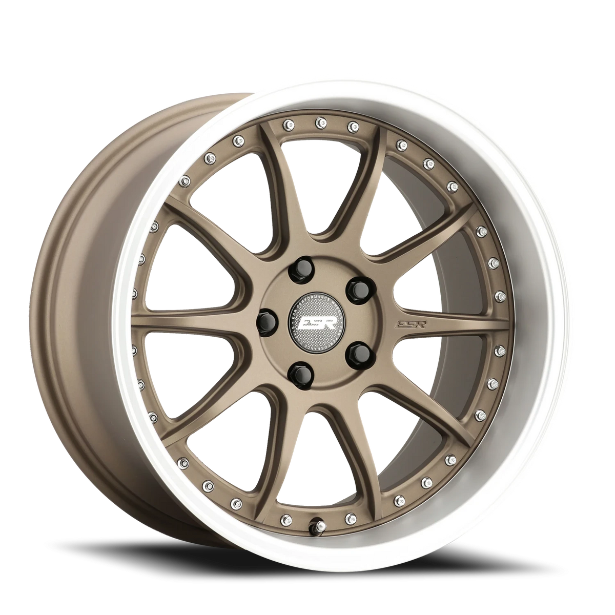 ESR Wheels CS Series CS12 Matte Bronze W/ Machined Lip 18x8.5 +30 5x114.3mm 0mm - Wheelwiz