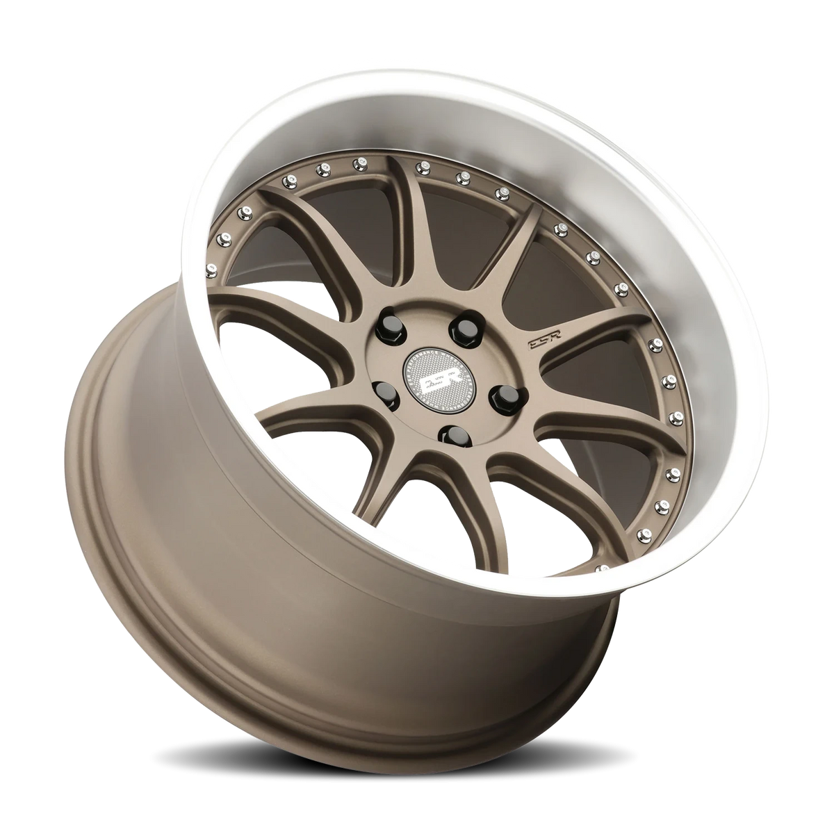 ESR Wheels CS Series CS12 Matte Bronze W/ Machined Lip 18x9.5 +35 5x100mm 0mm - Wheelwiz