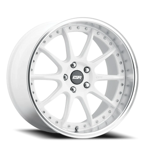 ESR Wheels CS Series CS12 Gloss White W/ Machined Lip 19x8.5 +30 5x108mm 0mm - Wheelwiz