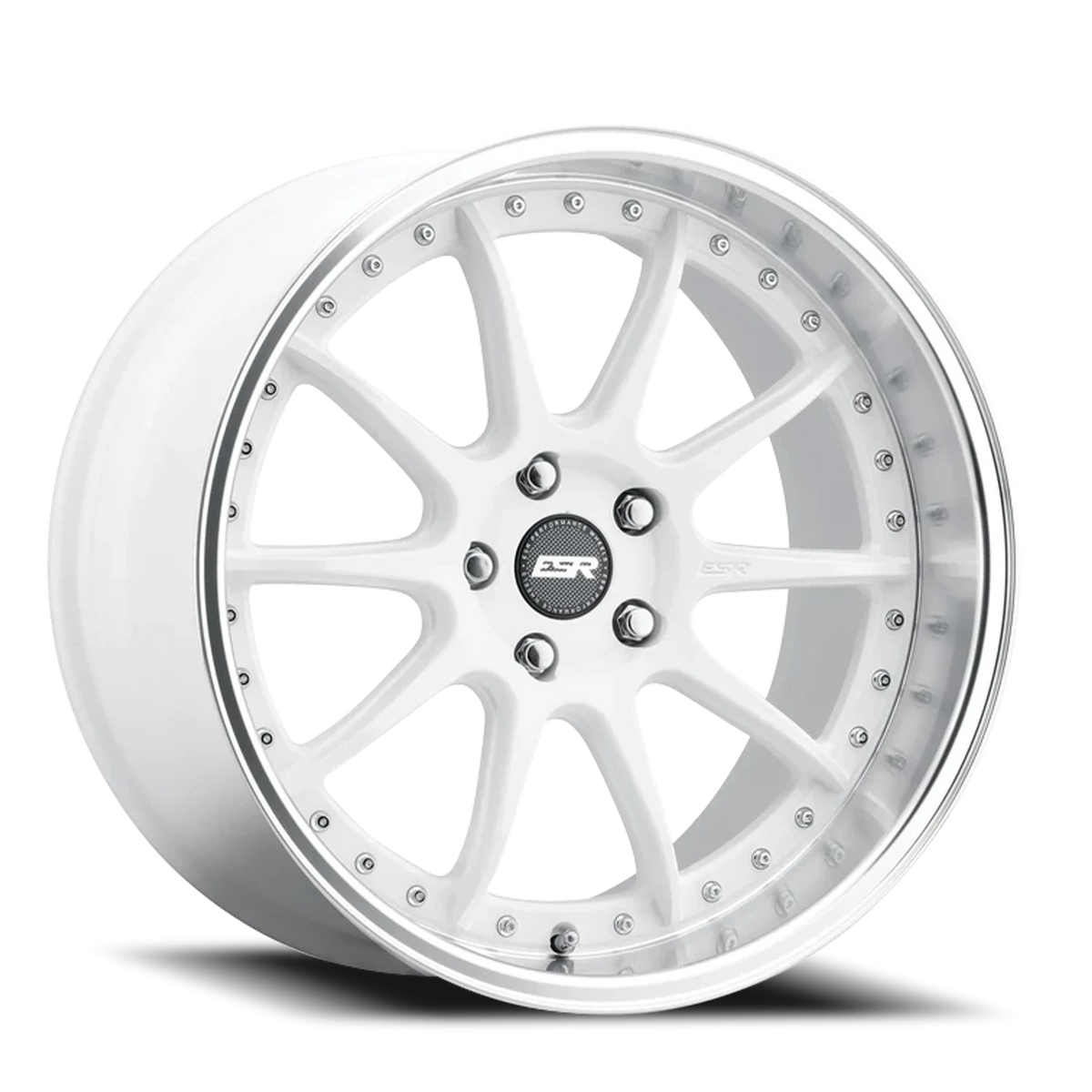 ESR Wheels CS Series CS12 Gloss White W/ Machined Lip 18x8.5 +30 5x105mm 0mm - Wheelwiz