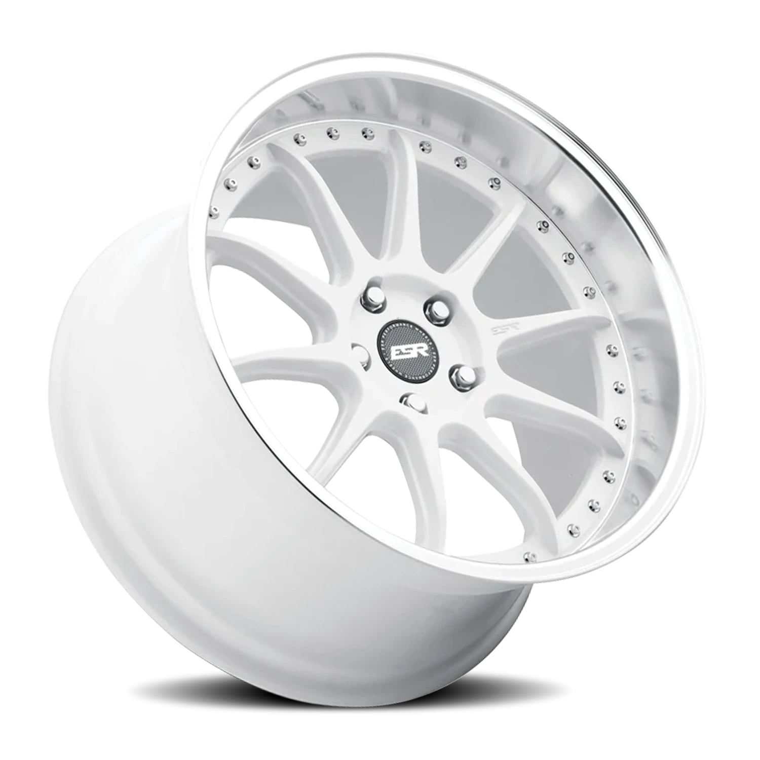 ESR Wheels CS Series CS12 Gloss White W/ Machined Lip 18x9.5 +35 5x105mm 0mm - Wheelwiz