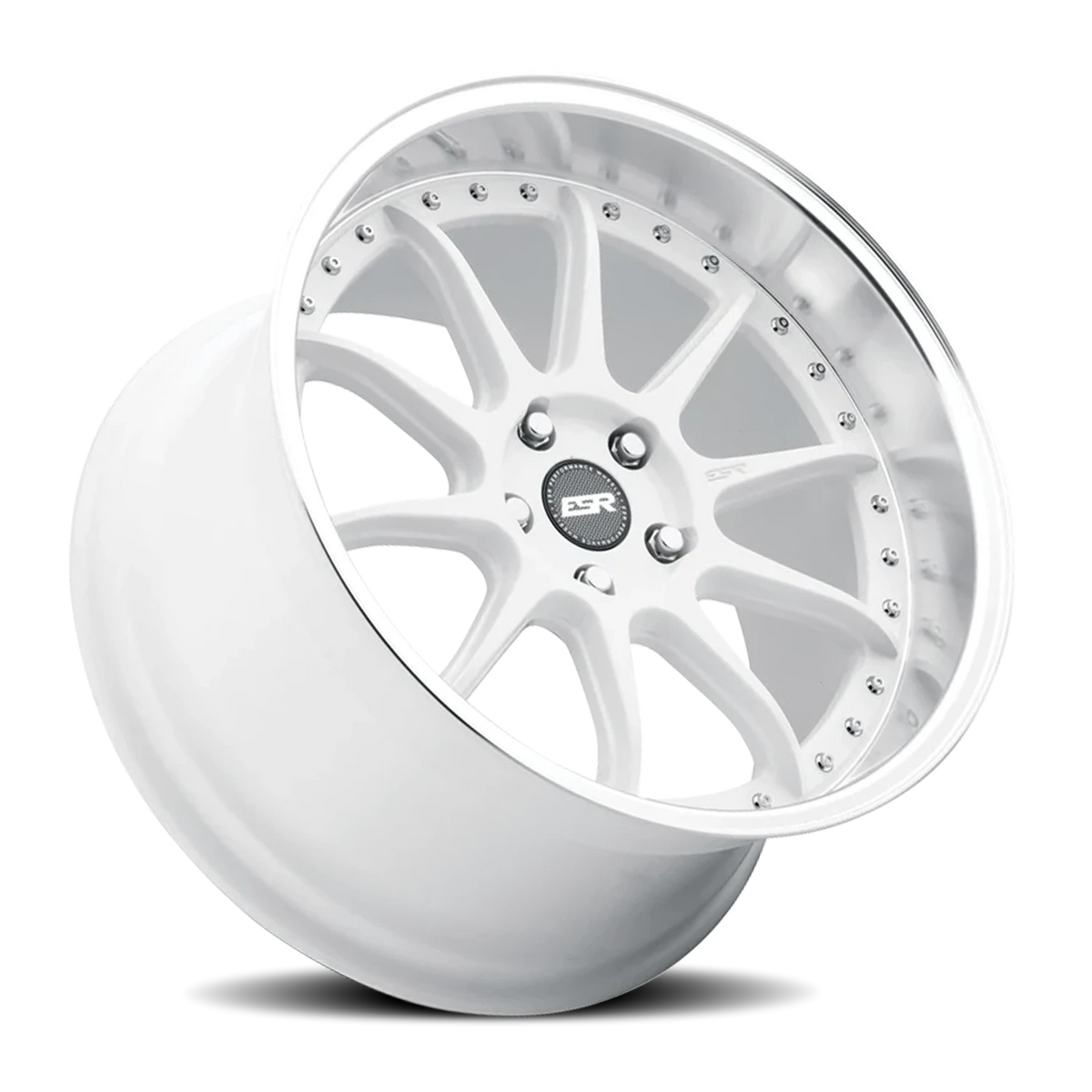 ESR Wheels CS Series CS12 Gloss White W/ Machined Lip 18x8.5 +30 5x105mm 0mm - Wheelwiz
