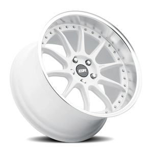 ESR Wheels CS Series CS12 Gloss White W/ Machined Lip 18x8.5 +30 5x105mm 0mm - Wheelwiz