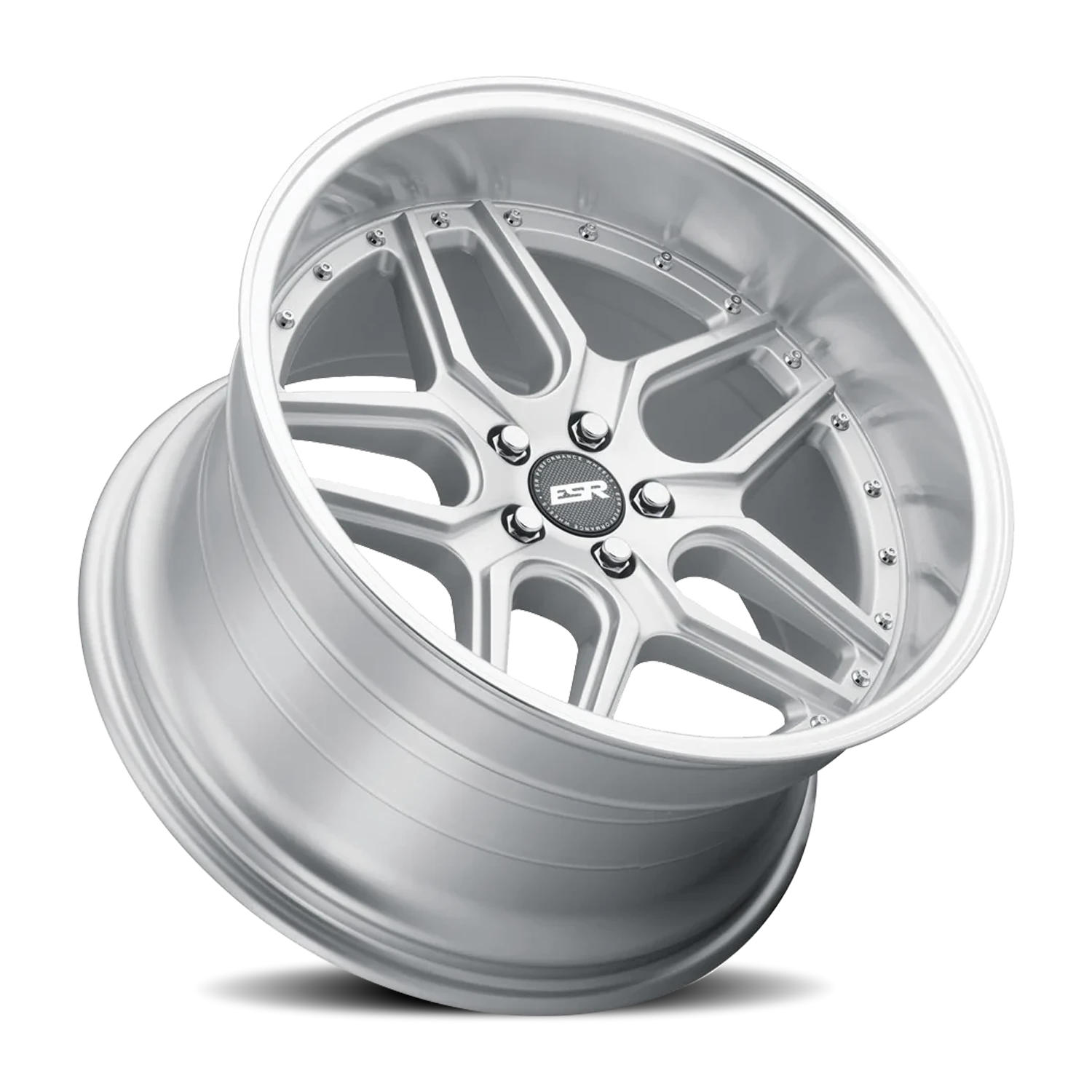 ESR Wheels CS Series CS15 Hyper Silver W/ Machined Lip 18x9.5 +35 5x105mm 73.1mm - Wheelwiz