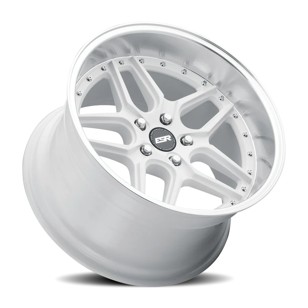 ESR Wheels CS Series CS15 Gloss White W/ Machined Lip 18x8.5 +30 5x105mm 73.1mm - Wheelwiz
