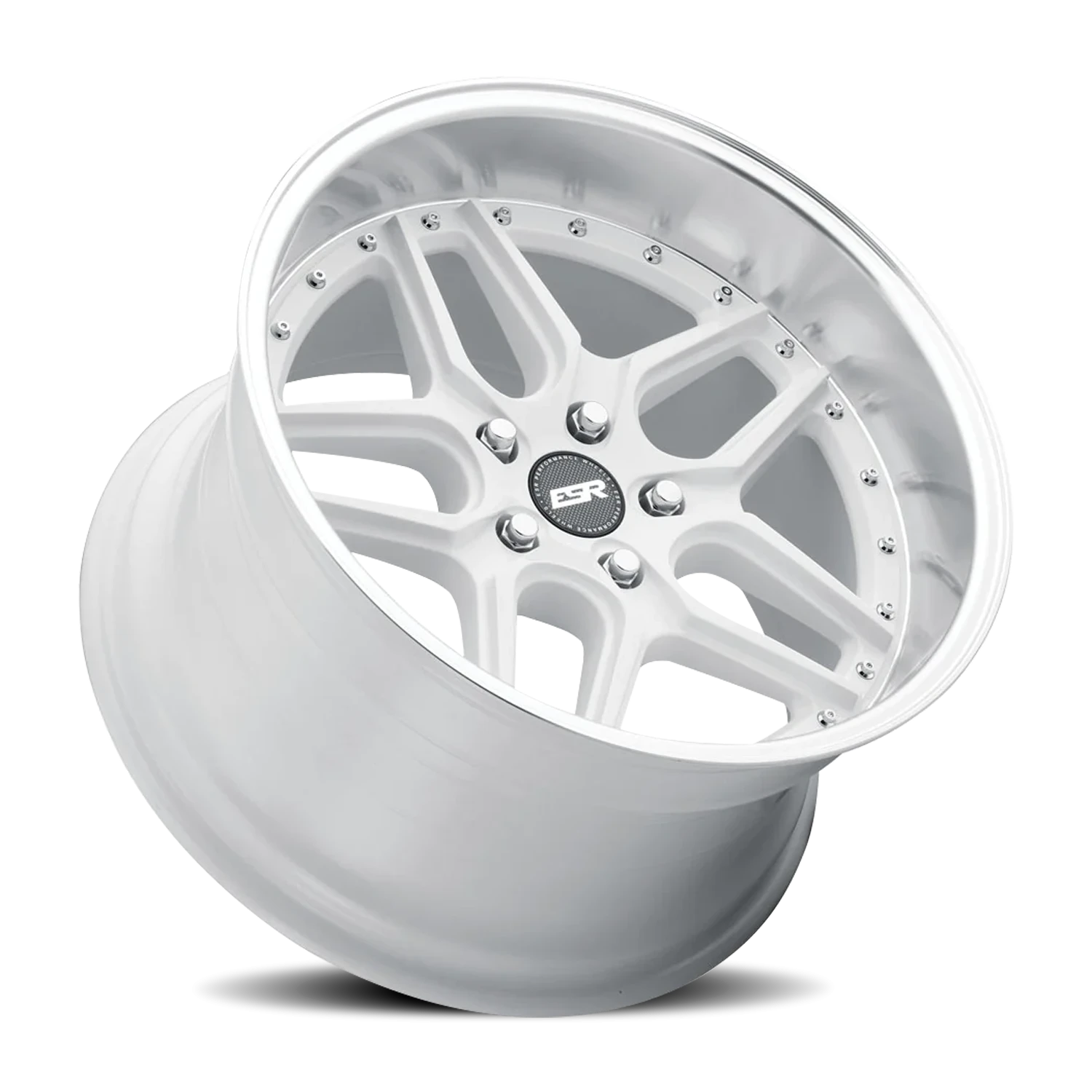 ESR Wheels CS Series CS15 Gloss White W/ Machined Lip 18x10.5 +22 5x105mm 73.1mm - Wheelwiz