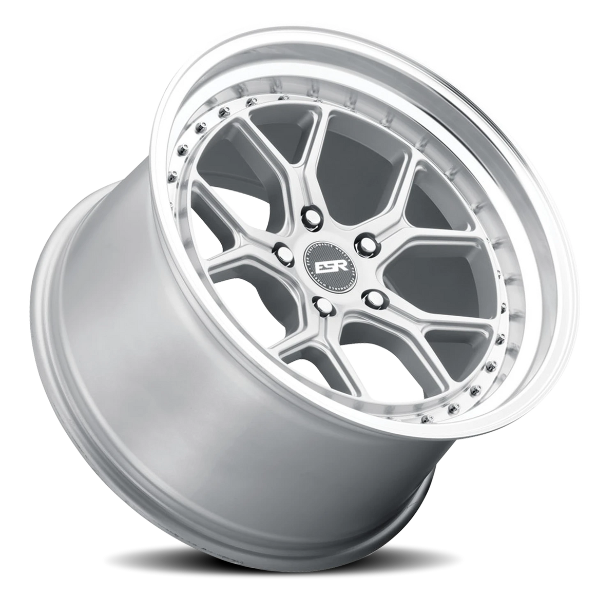 ESR Wheels CS Series CS2 Hyper Silver W/ Machined Lip 18x9.5 +35 5x114.3mm 73.1mm - Wheelwiz