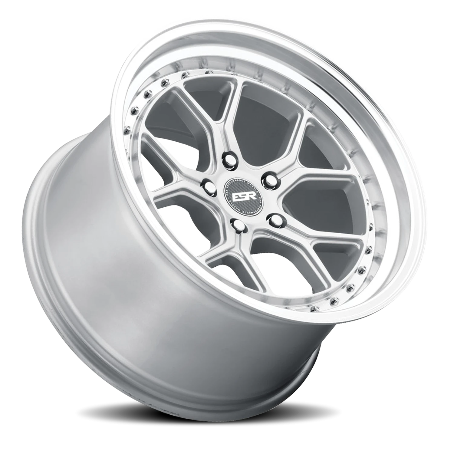 ESR Wheels CS Series CS2 Hyper Silver W/ Machined Lip 19x9.5 +22 5x115mm 73.1mm - Wheelwiz