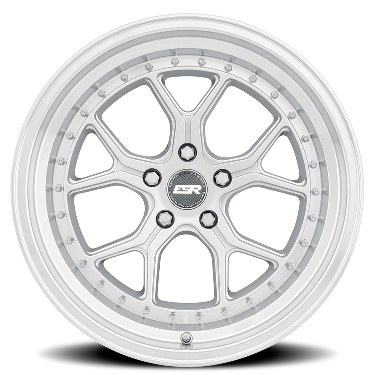 ESR Wheels CS Series CS2 Hyper Silver W/ Machined Lip 18x10.5 +22 5x115mm 73.1mm - Wheelwiz