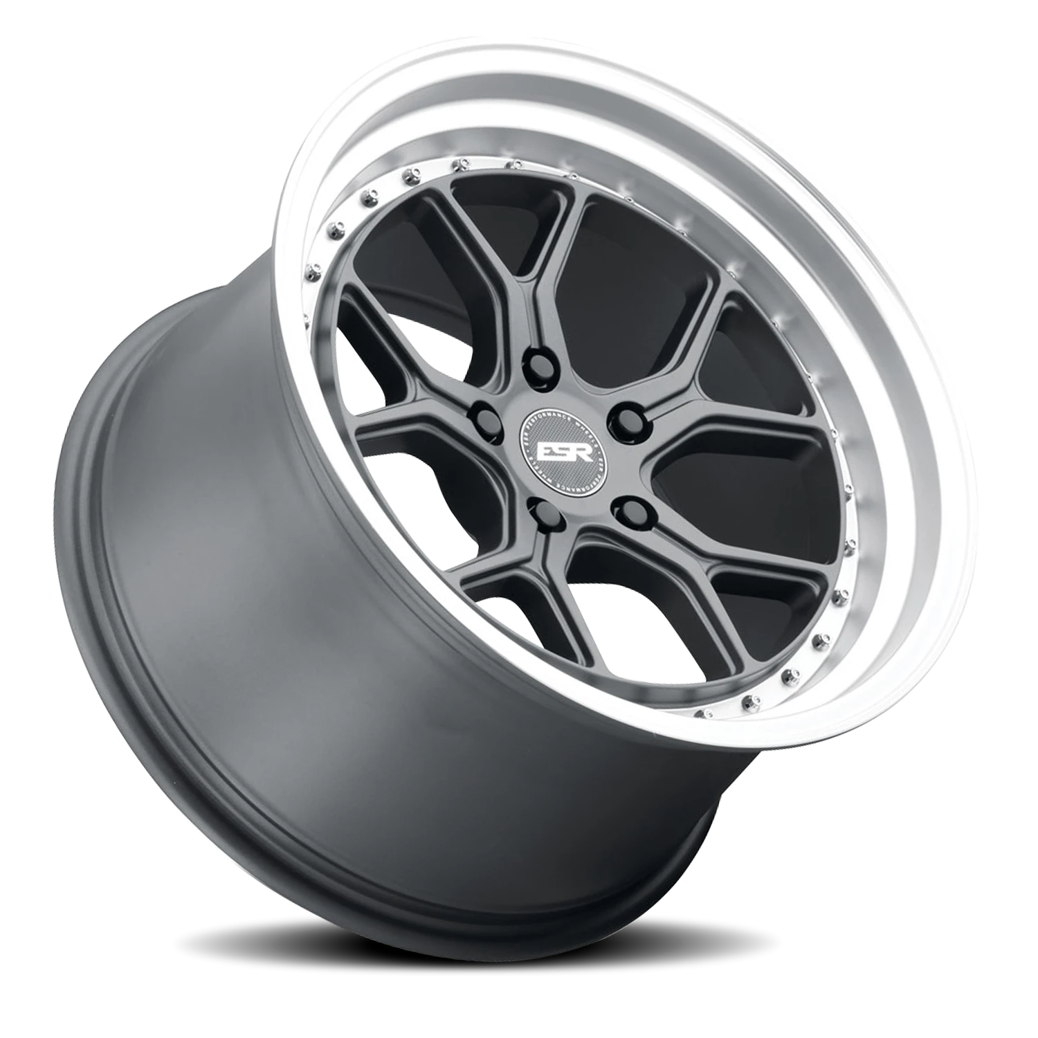 ESR Wheels CS Series CS2 Matte Graphite W/ Machined Lip 18x9.5 +22 5x108mm 73.1mm - Wheelwiz