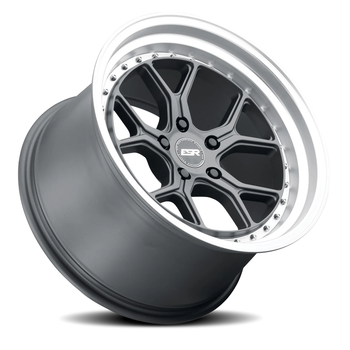 ESR Wheels CS Series CS2 Matte Graphite W/ Machined Lip 19x9.5 +35 5x114.3mm 73.1mm - Wheelwiz