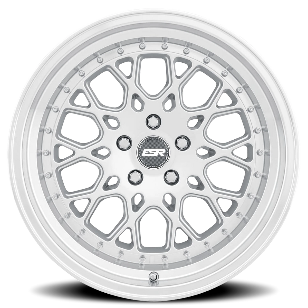 ESR Wheels CS Series CS3 Hyper Silver W/ Machined Lip 18x9.5 +35 5x115mm 0mm - Wheelwiz