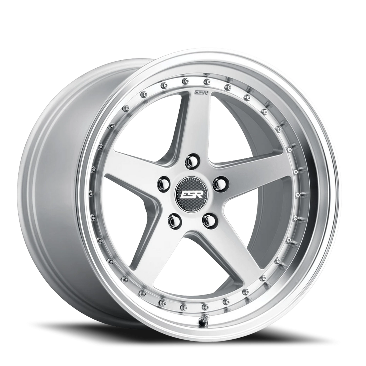 ESR Wheels CS Series CS5 Hyper Silver W/ Machined Lip 19x9.5 +35 5x114.3mm 0mm - Wheelwiz