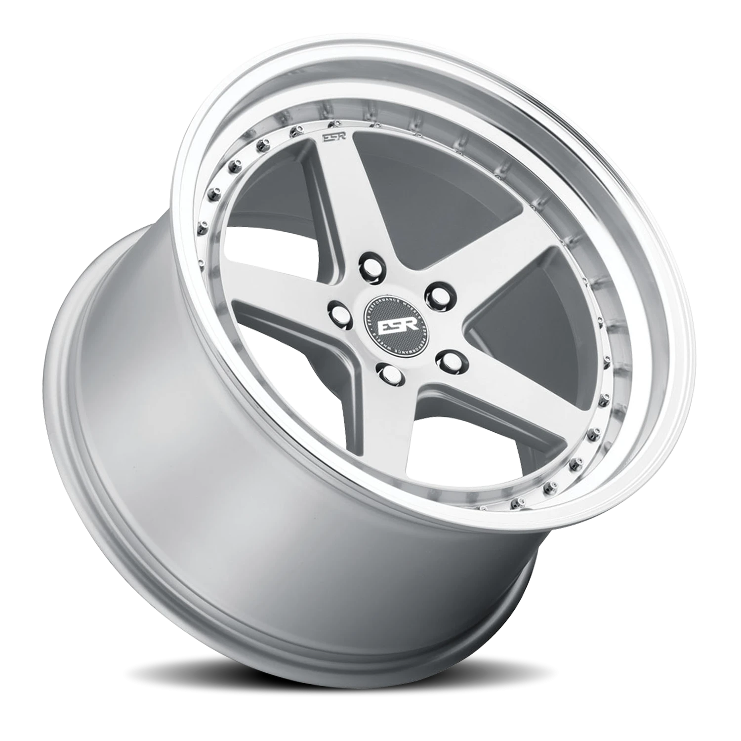 ESR Wheels CS Series CS5 Hyper Silver W/ Machined Lip 19x9.5 +22 5x120mm 0mm - Wheelwiz