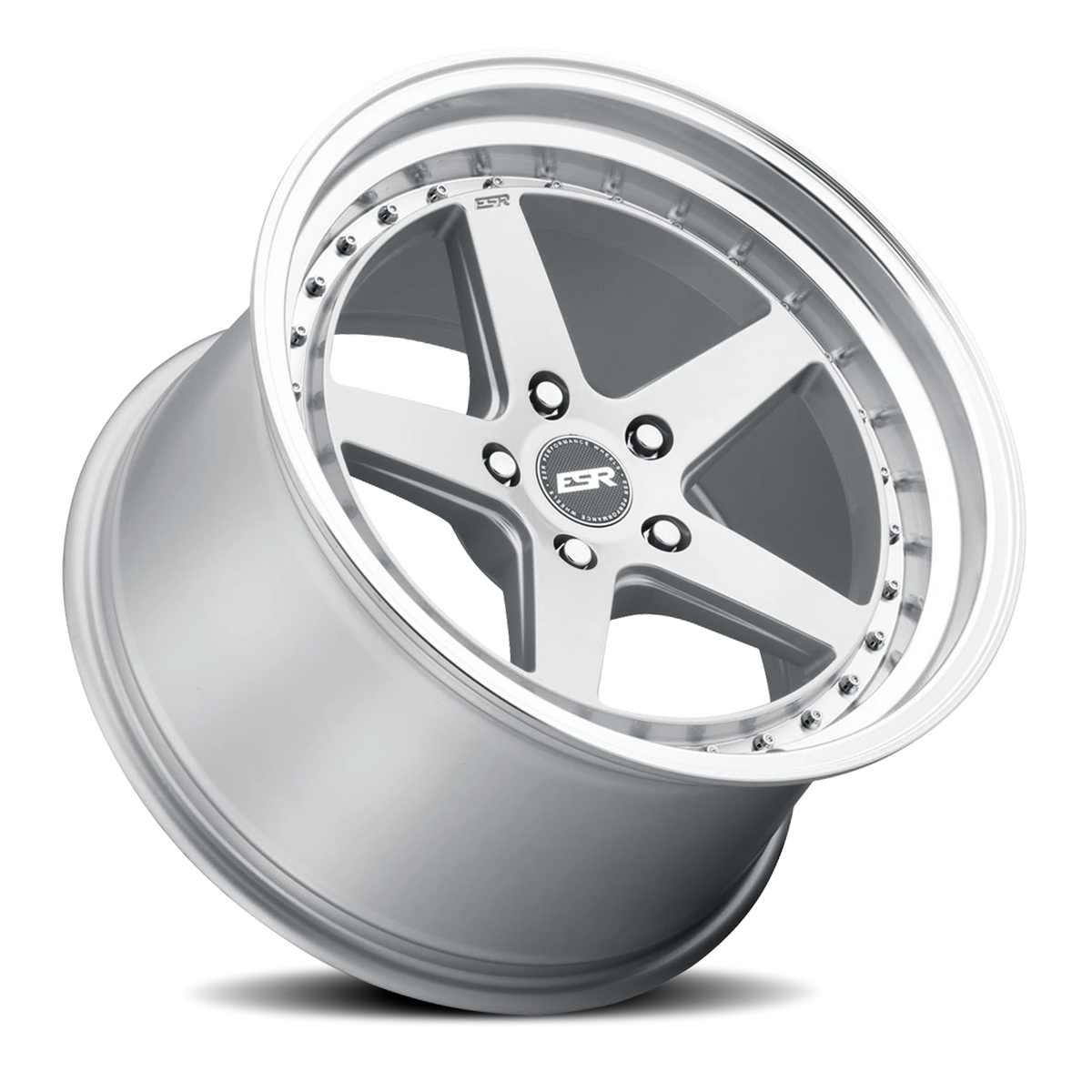 ESR Wheels CS Series CS5 Hyper Silver W/ Machined Lip 19x9.5 +35 5x120mm 0mm - Wheelwiz