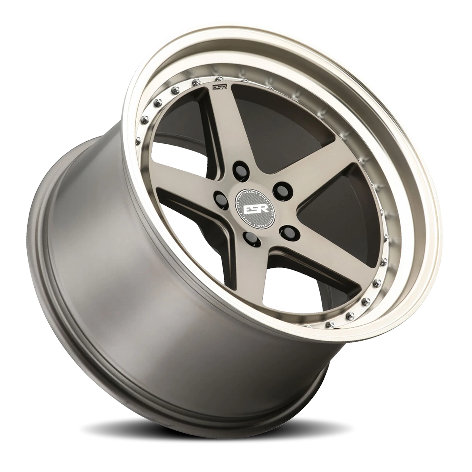 ESR Wheels CS Series CS5 Matte Bronze W/ Machined Lip 18x9.5 +35 5x115mm 0mm - Wheelwiz