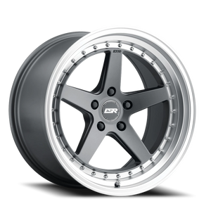 ESR Wheels CS Series CS5 Matte Graphite W/ Machined Lip 18x9.5 +35 5x100mm 0mm - Wheelwiz