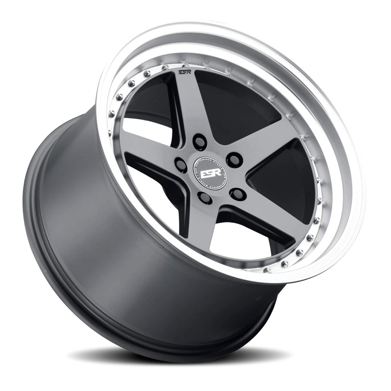 ESR Wheels CS Series CS5 Matte Graphite W/ Machined Lip 18x10.5 +22 5x114.3mm 0mm - Wheelwiz